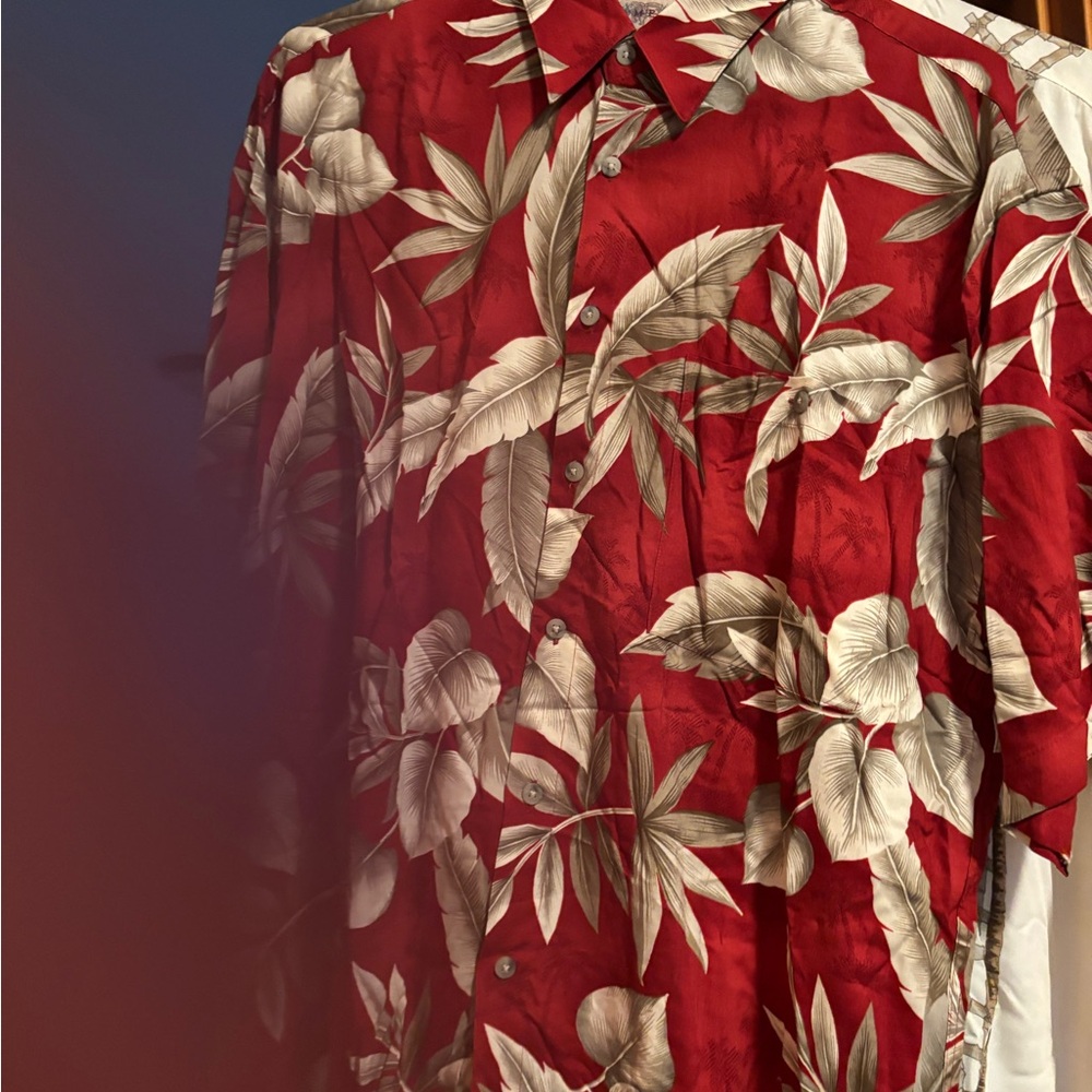 Red Floral Men's Shirt